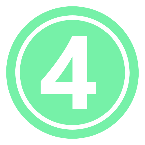 Green circular icon with the number 4 in white.